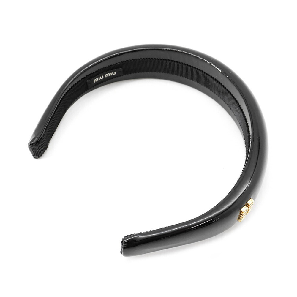 Miu Miu Miu headband, patent leather, 5IH025. hairband, hair accessory, women...